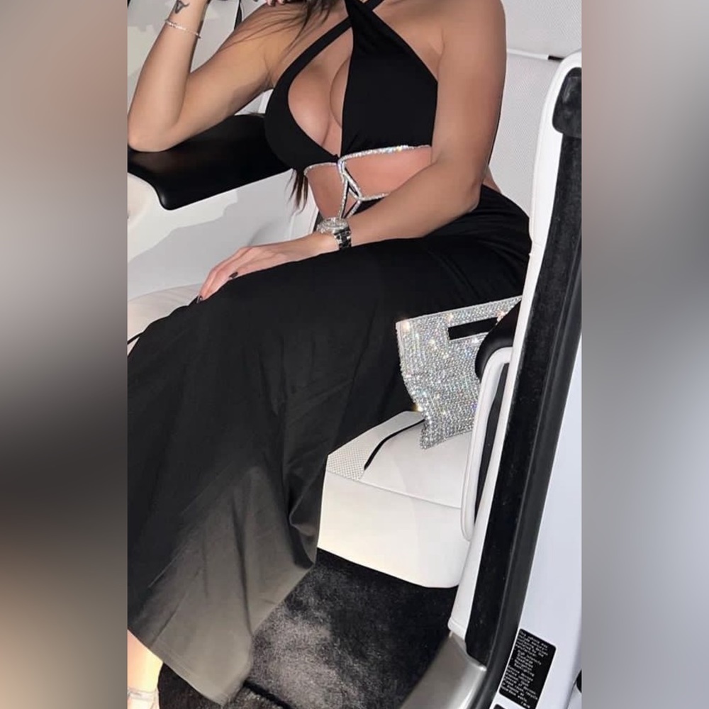 Black maxi dress